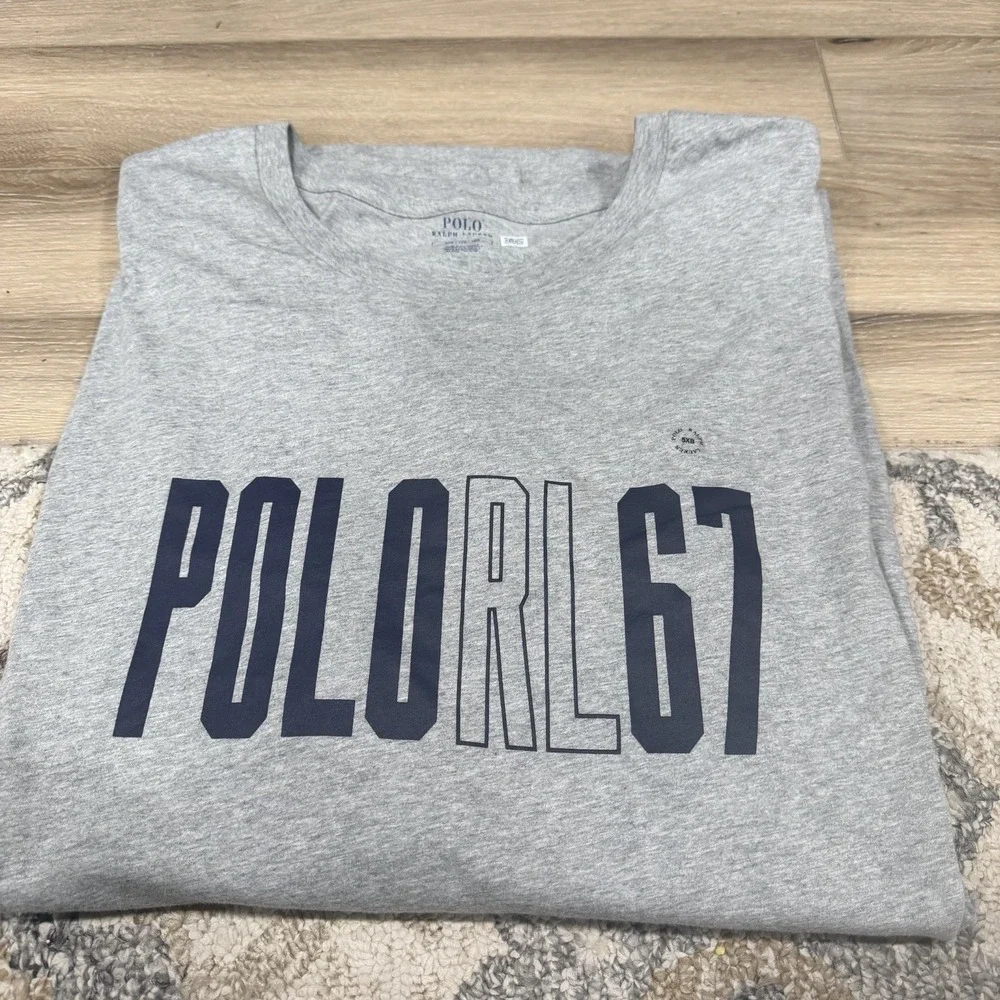 Polo Ralph Lauren Gray Short Sleeve Tee Shirt Men's Size 5XB